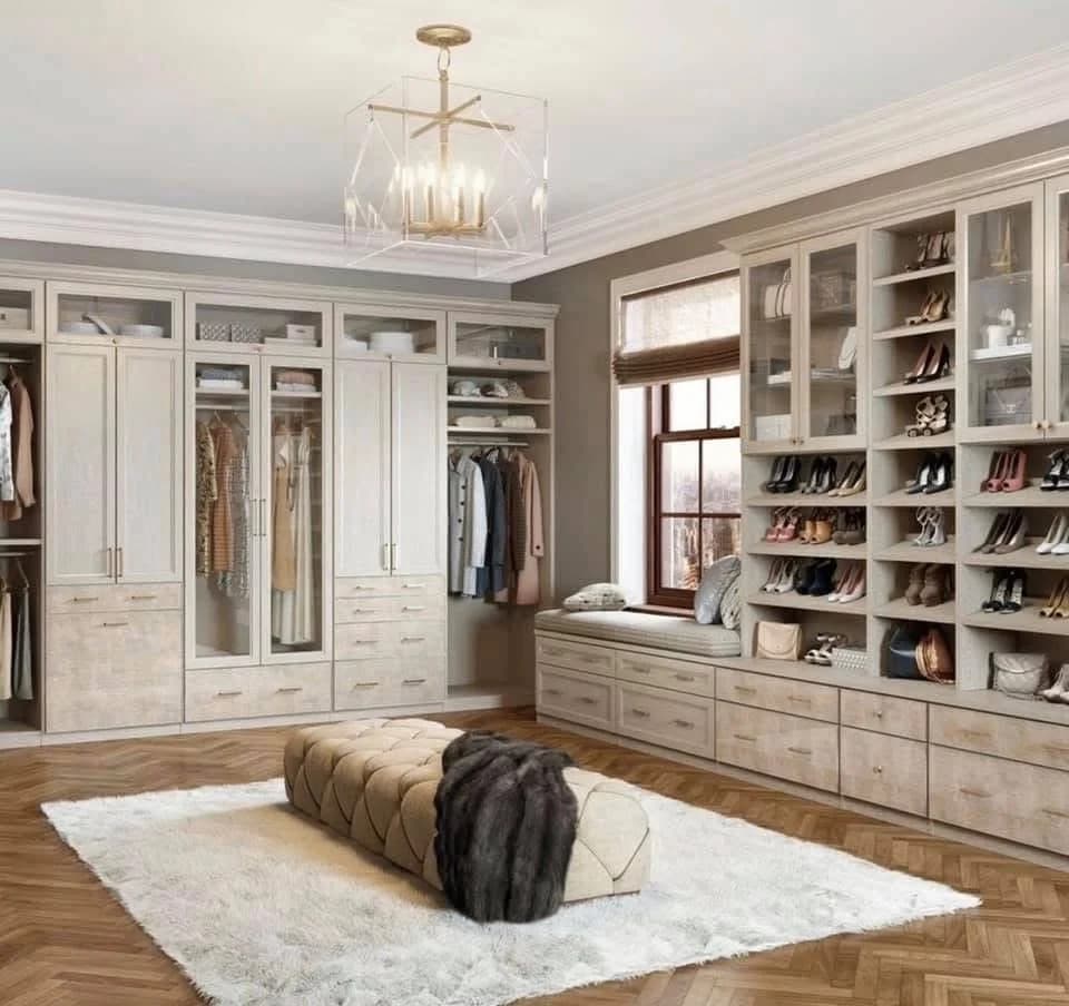 Walk-in closet showroom render